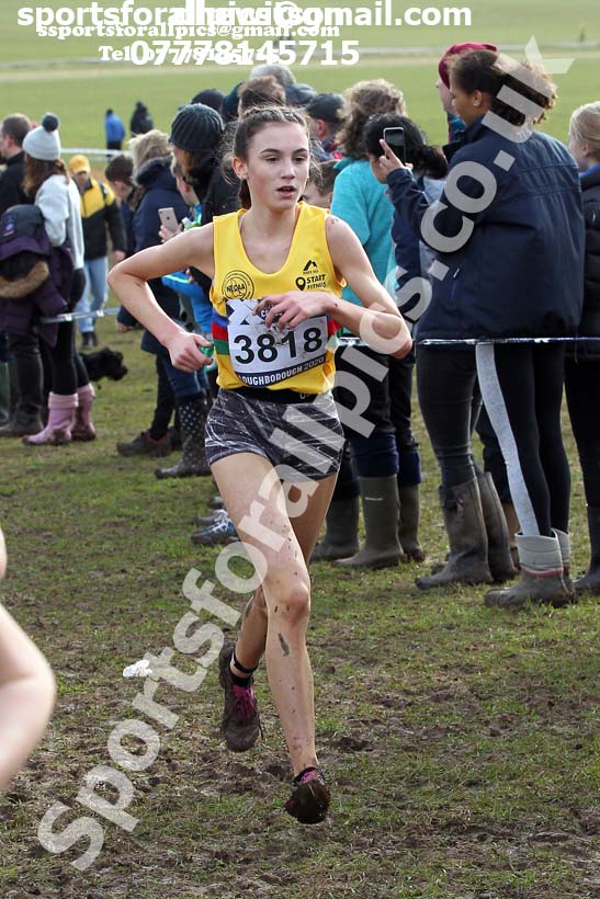 Girls under-15s, 2020 British Athletics Inter Counties Cross Country Champs., Prestwold Hall, Loughborough. Photo: David T. Hewitson/Sports for All Pics